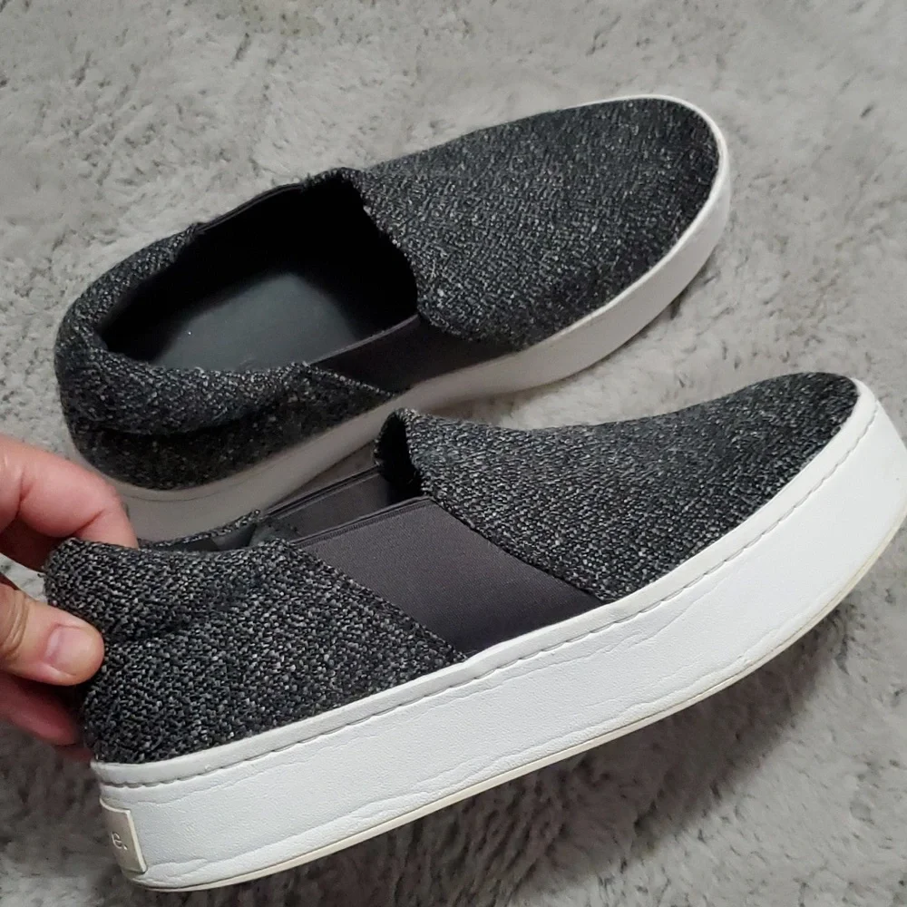 VINCE Warren Tweed like Platform Slip ons Shoes - size 8